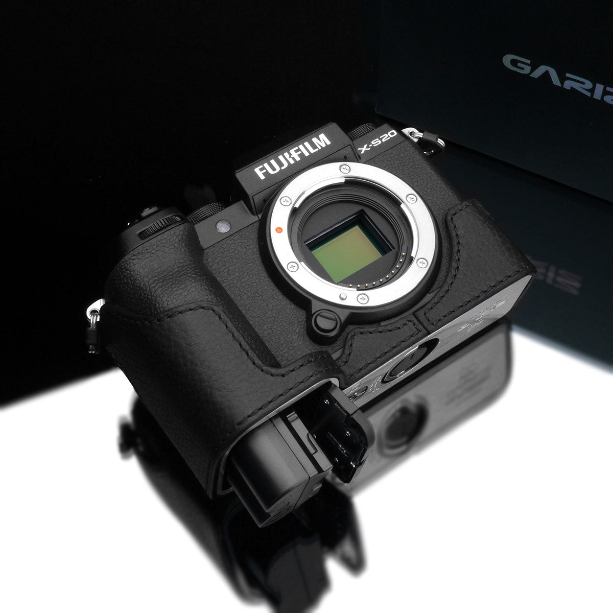 Gariz Black Leather Camera Half Case XS-CHXS20BK for Fuji X-S20