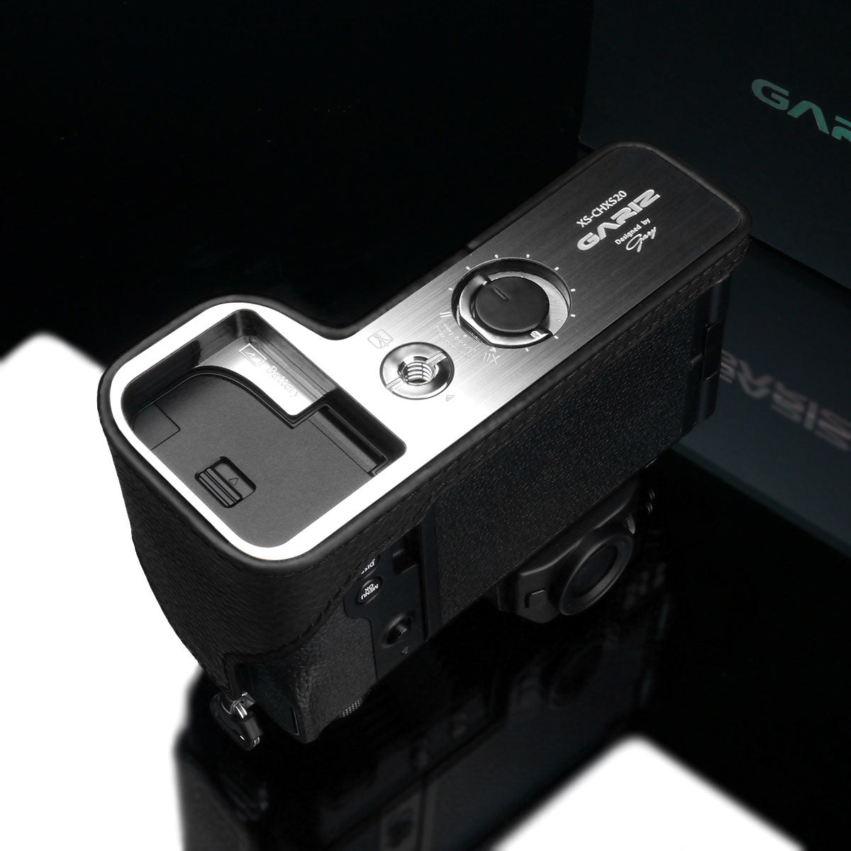 Gariz Black Leather Camera Half Case XS-CHXS20BK for Fuji X-S20