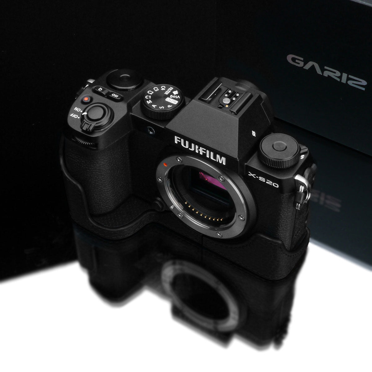Gariz Black Leather Camera Half Case XS-CHXS20BK for Fuji X-S20