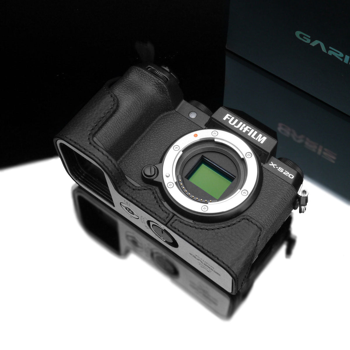 Gariz Black Leather Camera Half Case XS-CHXS20BK for Fuji X-S20