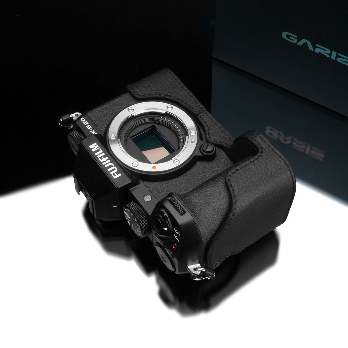 Gariz Black Leather Camera Half Case XS-CHXS20BK for Fuji X-S20