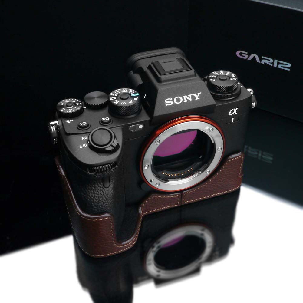 Gariz Brown XS-CHA1BR Genuine Leather Half Case For Sony A1