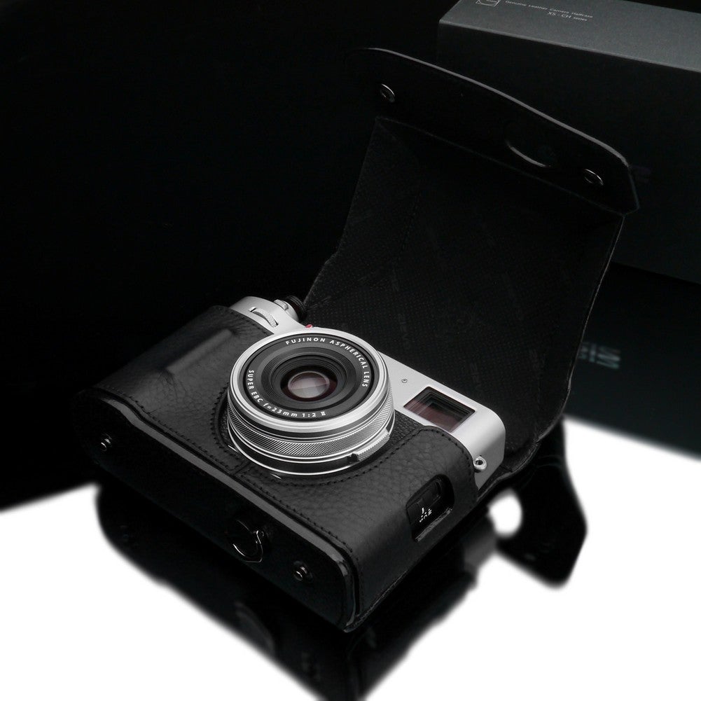 Gariz HG-CCX100VBK Black Leather Camera Cover for Fuji X100V