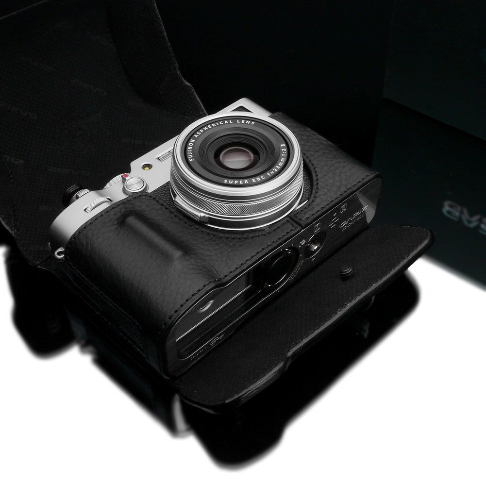 Gariz HG-CCX100VBK Black Leather Camera Cover for Fuji X100V