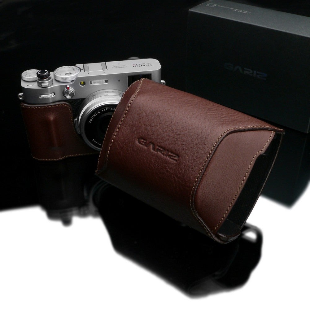 Gariz HG-CCX100VBR Brown Leather Camera Cover for Fuji X100V