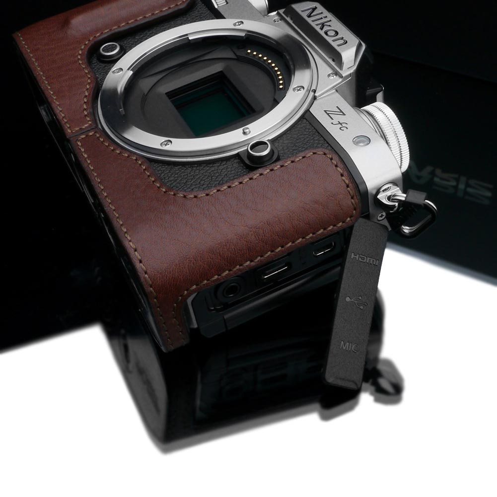 Gariz HG-ZFCBR Brown Leather Camera Half Case For Nikon ZFC