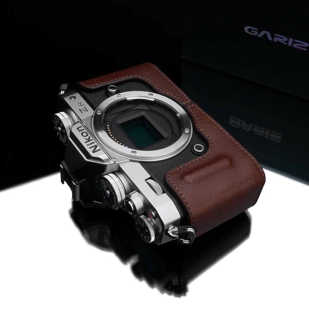 Gariz HG-ZFCBR Brown Leather Camera Half Case For Nikon ZFC