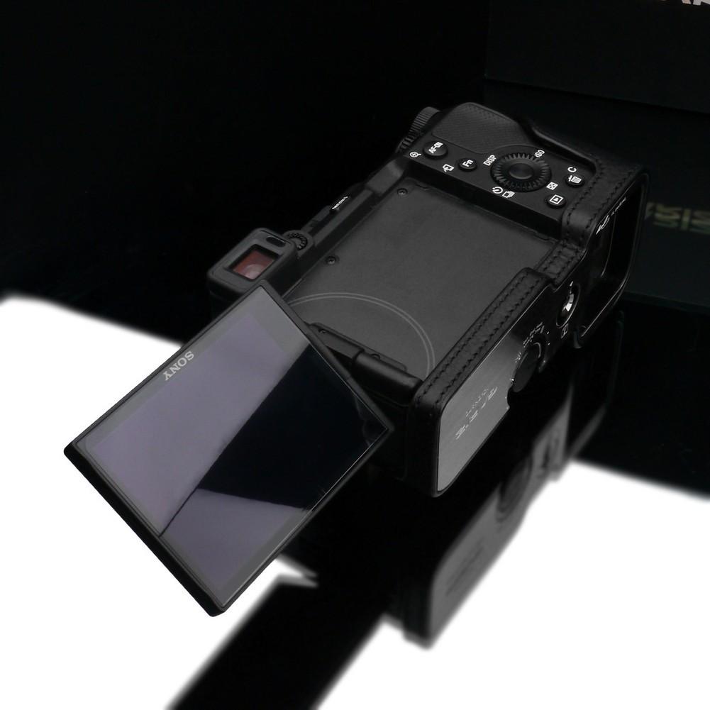 Gariz XS-CHA7CBK Black Leather Camera Half Case for Sony A7C