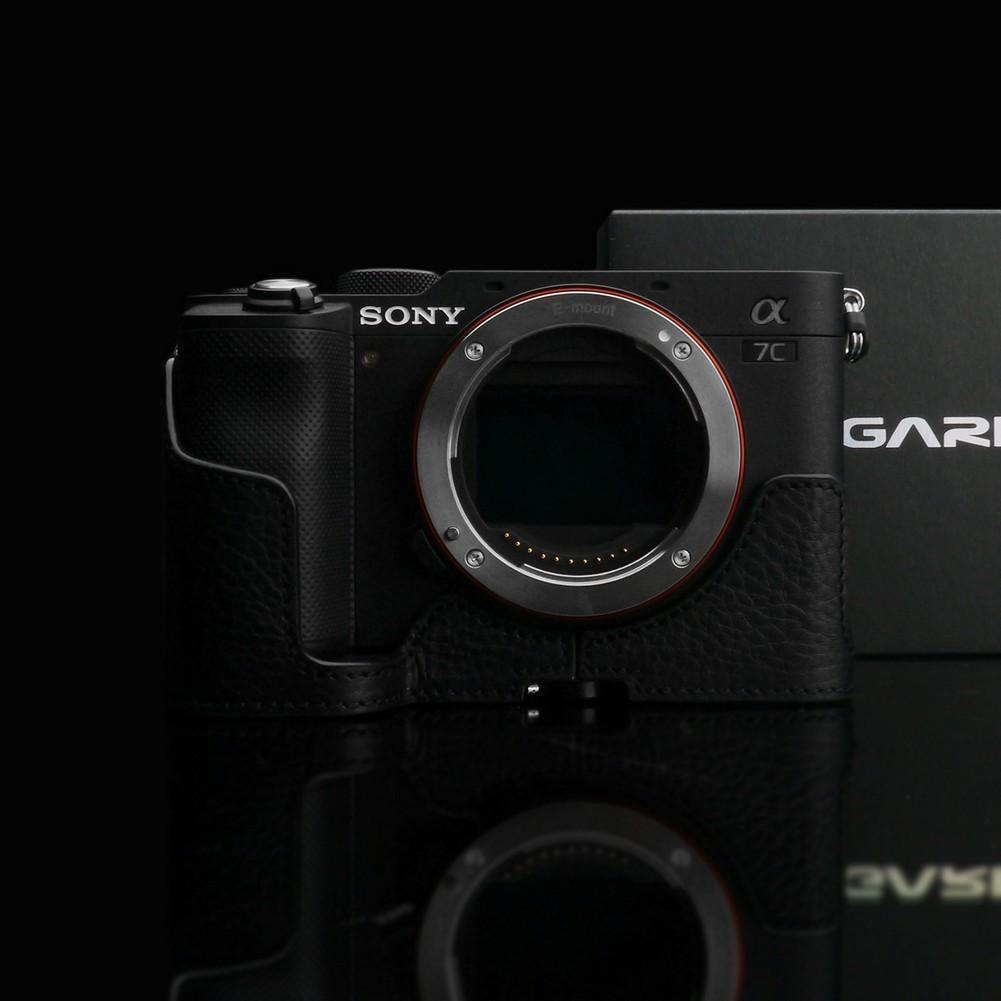 Gariz XS-CHA7CBK Black Leather Camera Half Case for Sony A7C