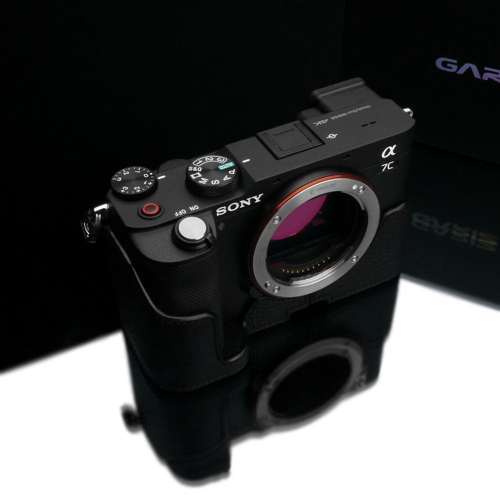 Gariz XS-CHA7CBK Black Leather Camera Half Case for Sony A7C