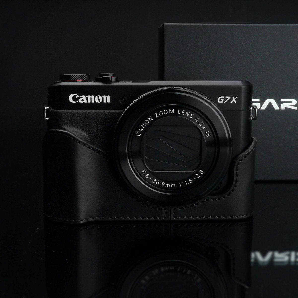 Gariz XS-CHG7XMK2BK Black Leather Half Case for Canon G7X MKII Mark 2