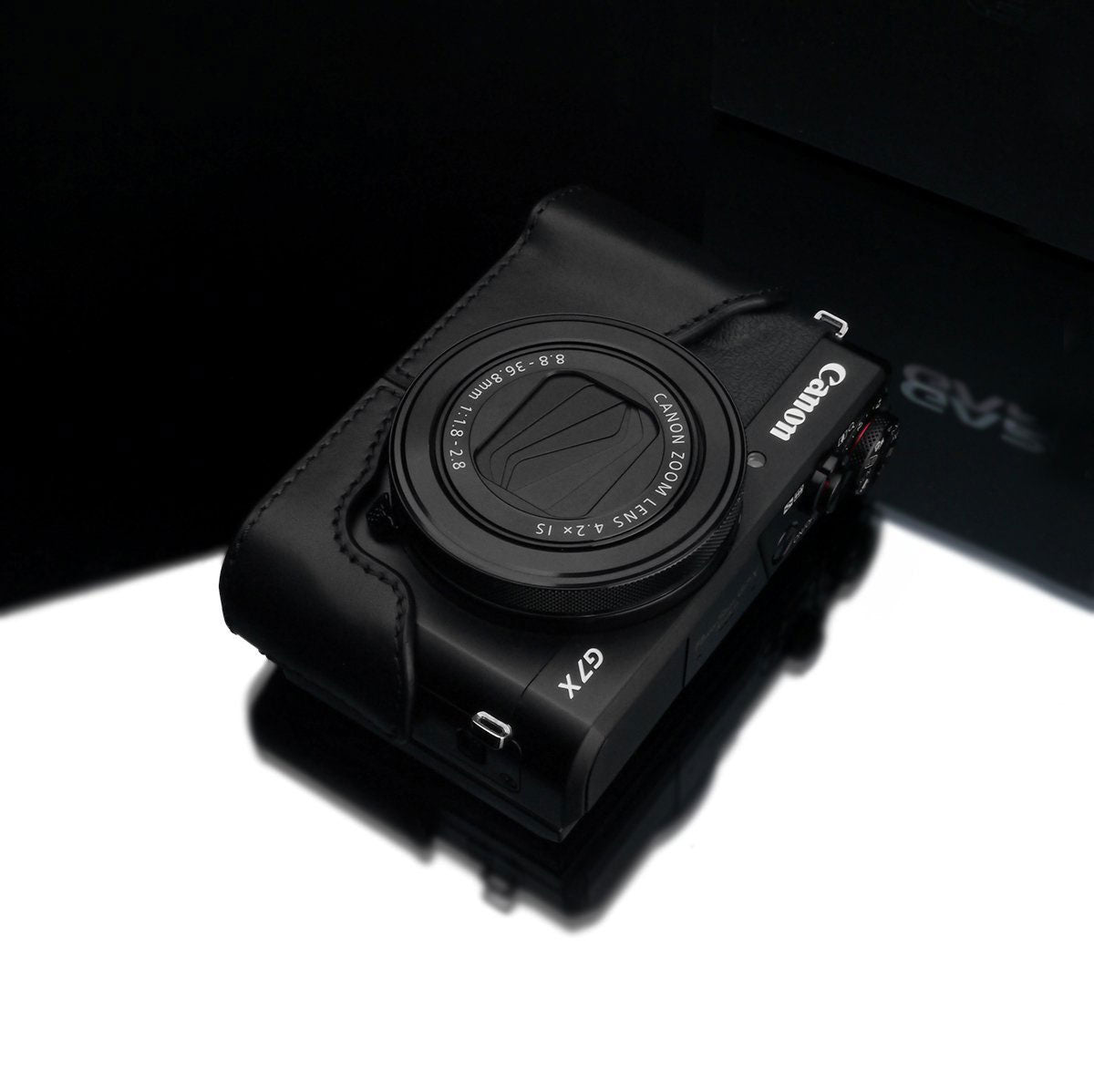 Gariz XS-CHG7XMK2BK Black Leather Half Case for Canon G7X MKII Mark 2