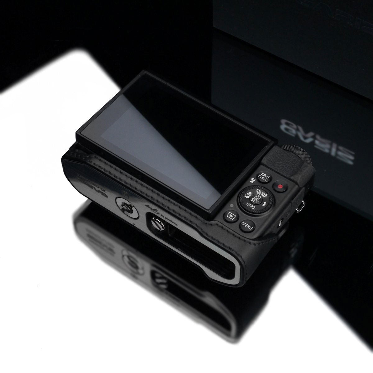 Gariz XS-CHG7XMK2BK Black Leather Half Case for Canon G7X MKII Mark 2