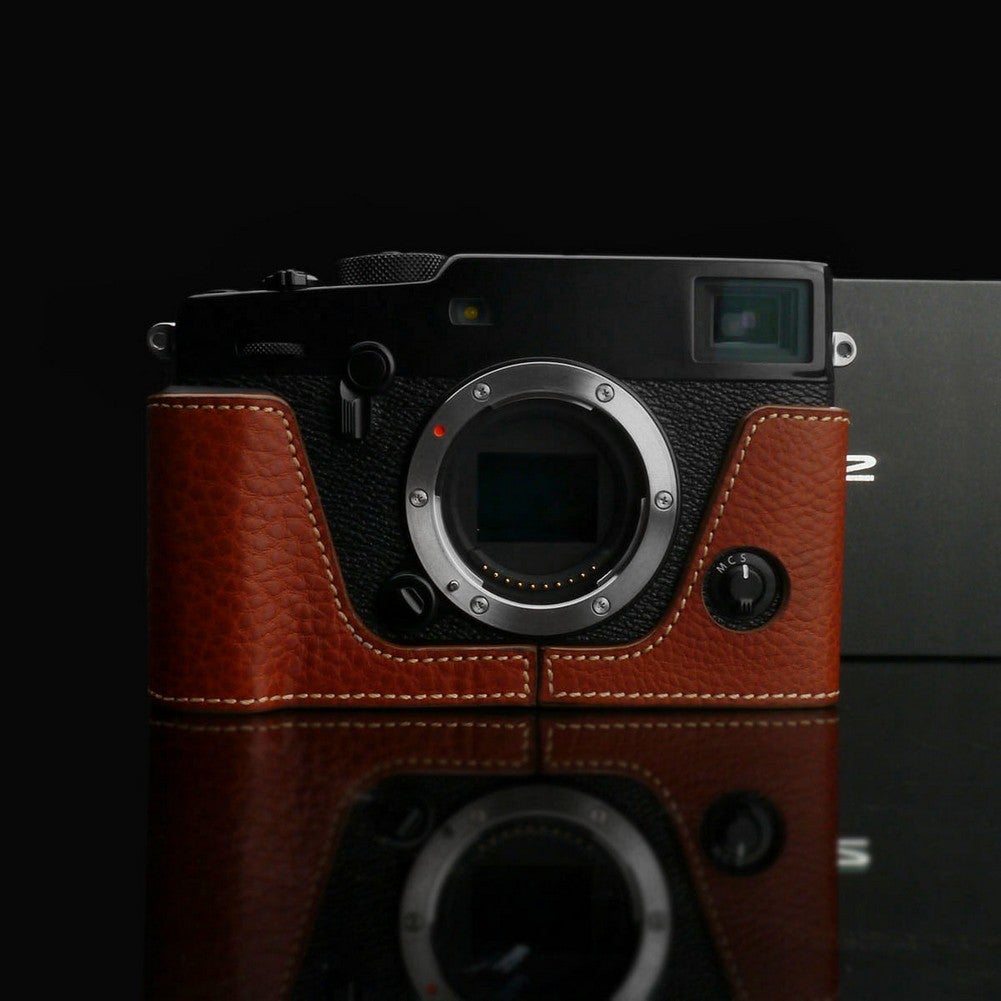 Gariz XS-CHXP3CM Camel Leather Half Case for Fuji X-Pro 3