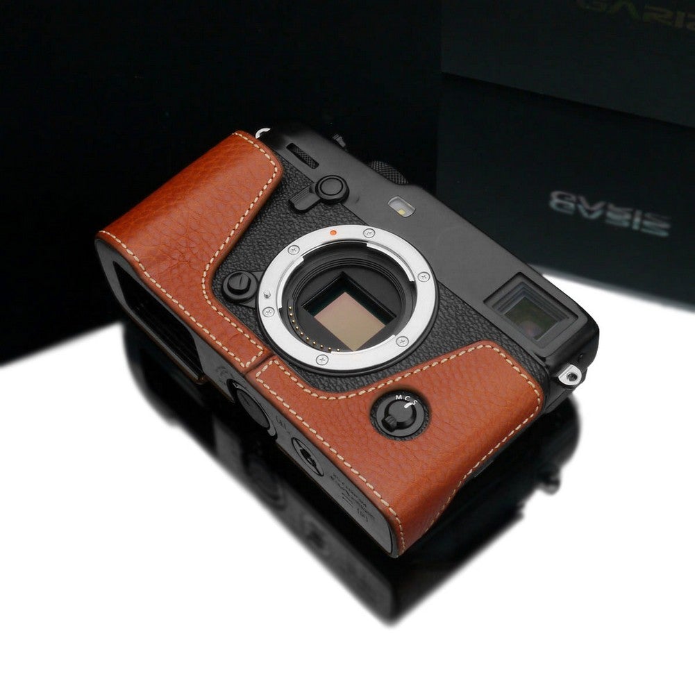 Gariz XS-CHXP3CM Camel Leather Half Case for Fuji X-Pro 3