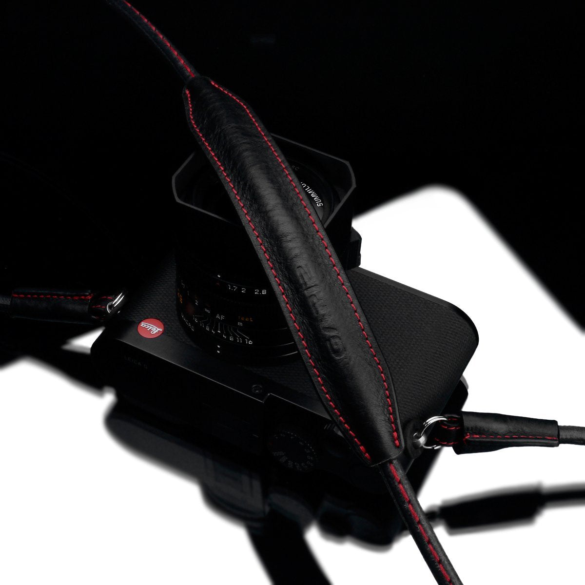 Gariz XS-CSNLBKR Large Size Genuine Leather Camera Neck Strap for Mirrorless Cameras Black