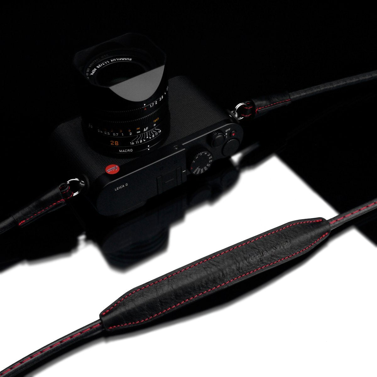 Gariz XS-CSNLBKR Large Size Genuine Leather Camera Neck Strap for Mirrorless Cameras Black