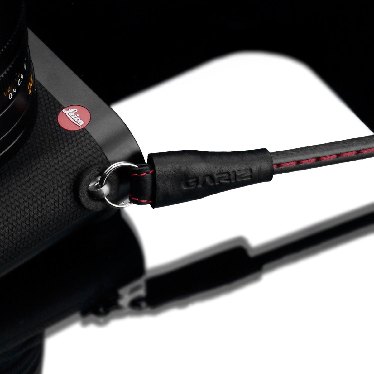 Gariz XS-CSNLBKR Large Size Genuine Leather Camera Neck Strap for Mirrorless Cameras Black