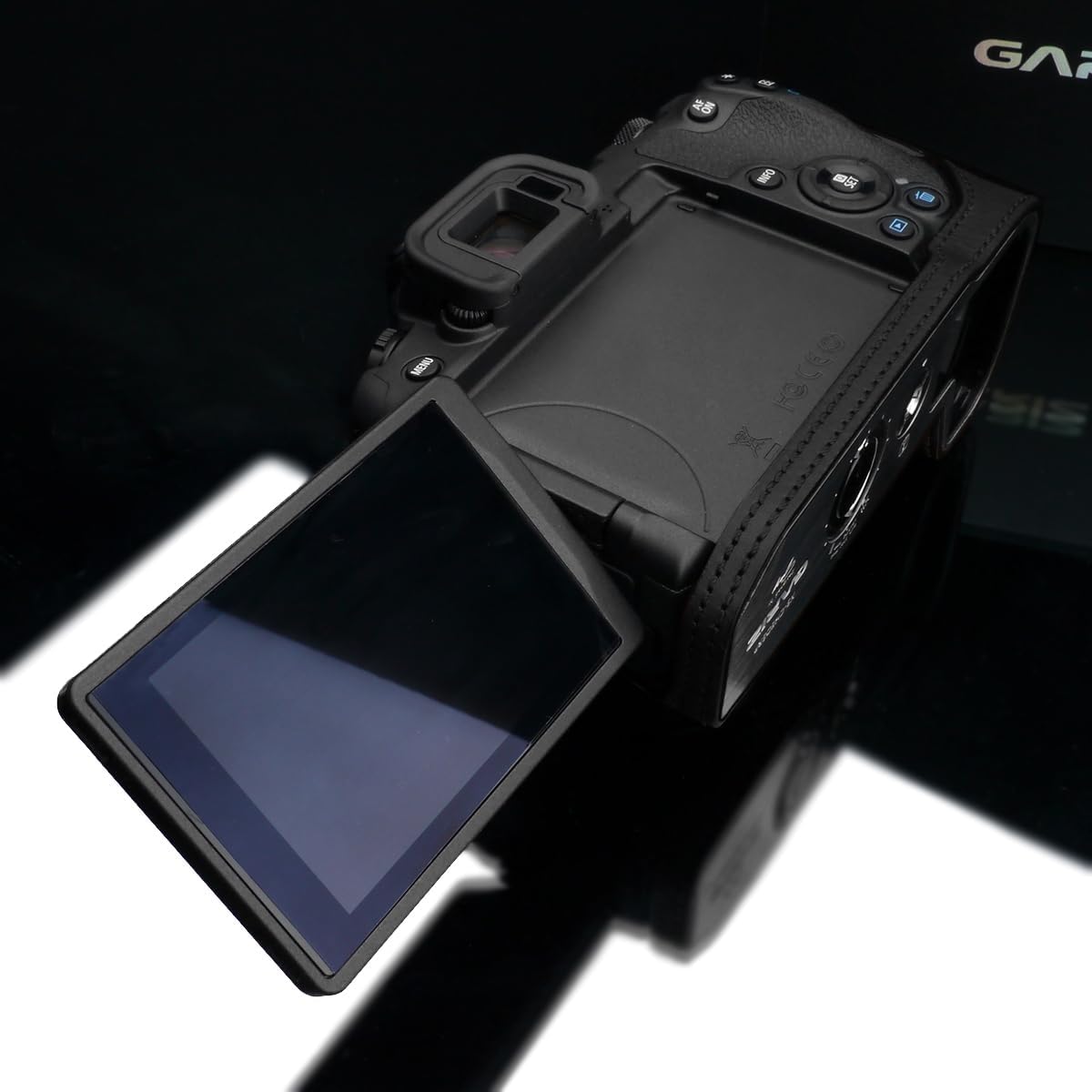 Gariz Black XS-CHEOSR8BK Genuine Leather Half Case for Canon EOS R8