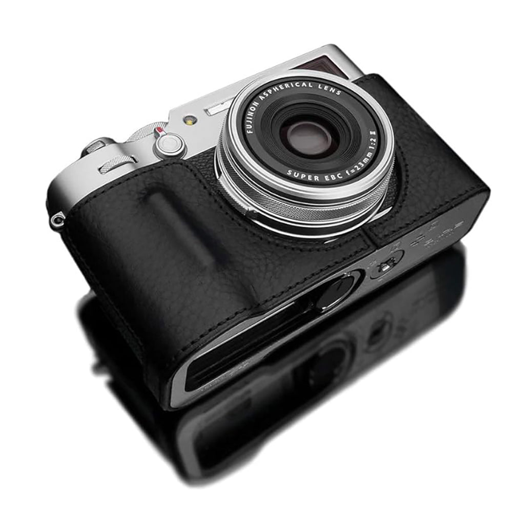 Gariz HG-X100VBK Black Leather Camera Half Case for Fujifilm X100V