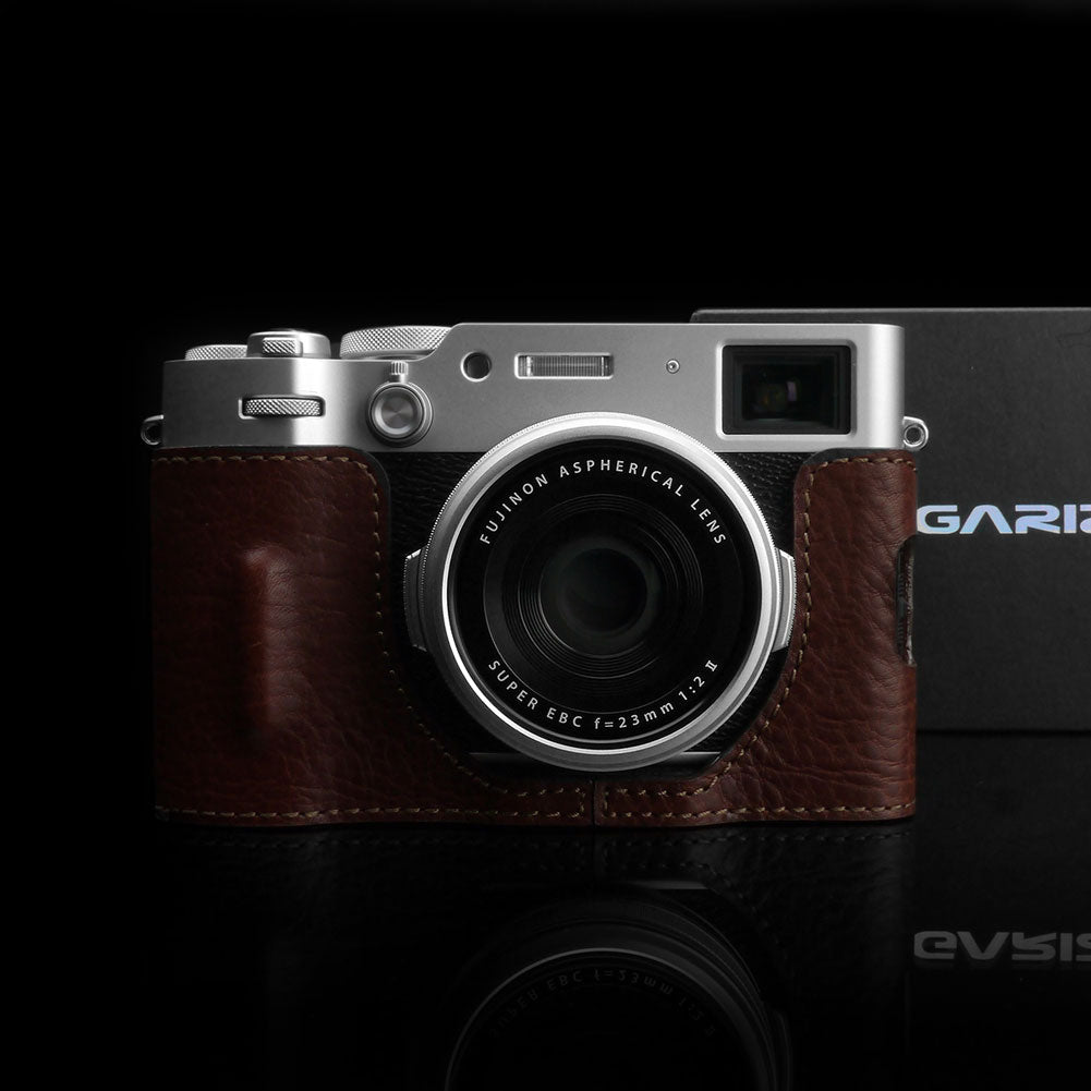 *PREORDER* Gariz HG-X100VIBR Brown Leather Camera Half Case for Fujifilm X100VI