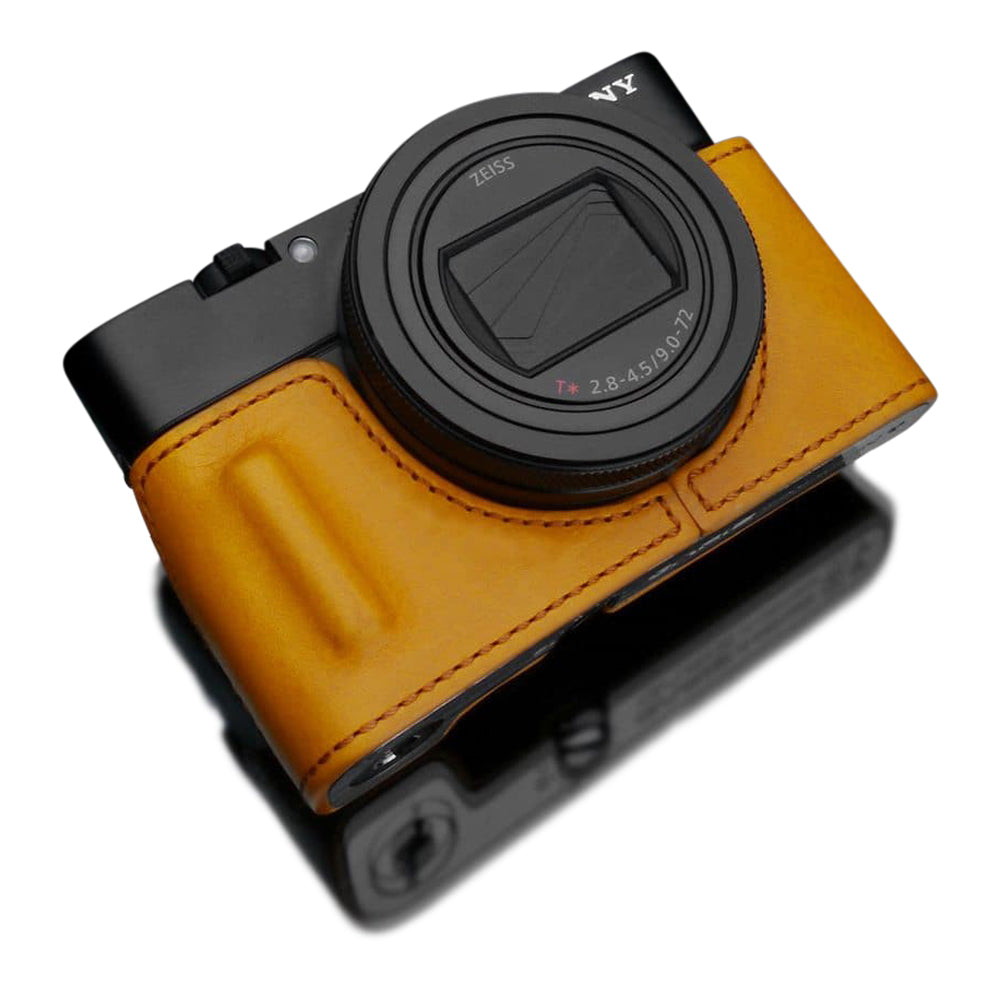 Gariz Mustard HG-RX100M7MT Leather Camera Half Case for Sony RX100M7/RX100M6