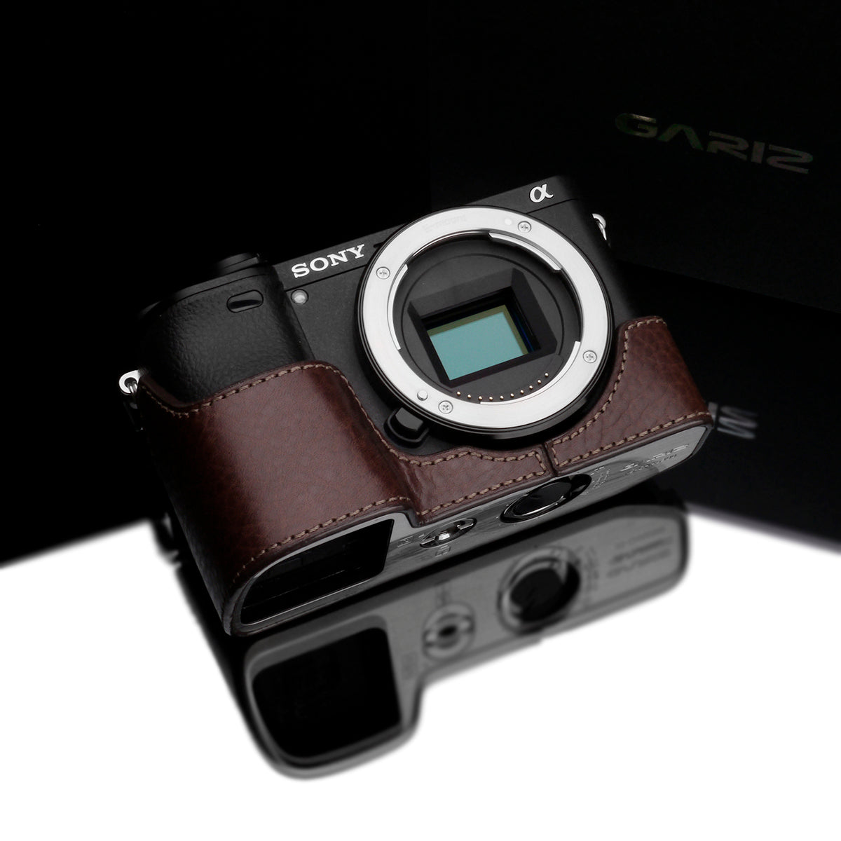 Gariz XS-CHA6300BR Brown Leather Half Case for Sony Alpha A6300