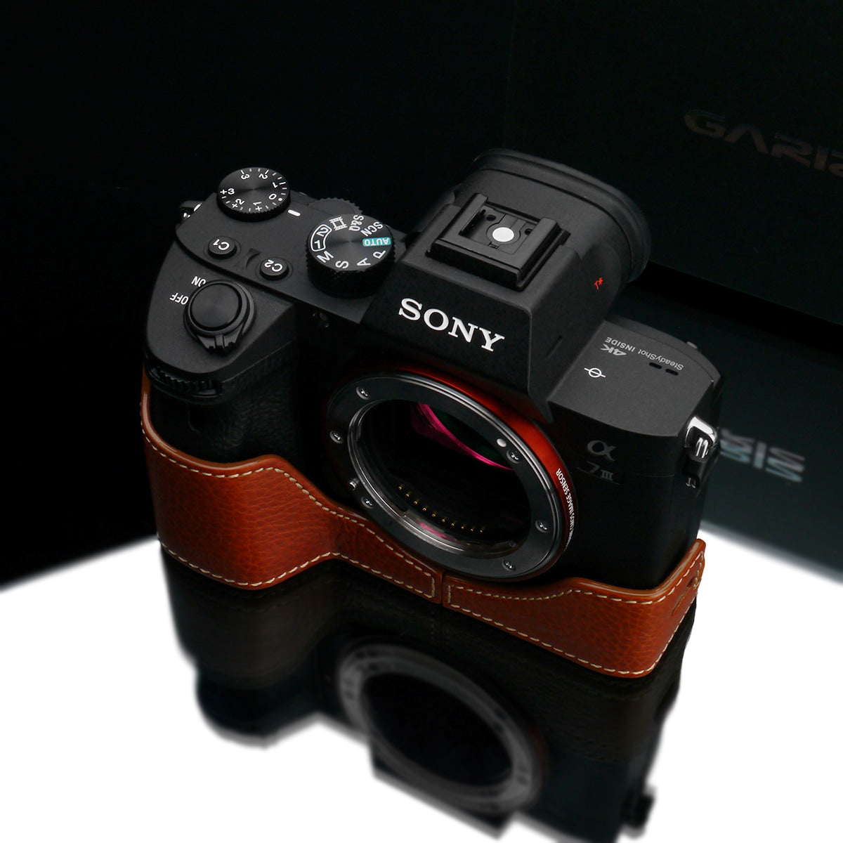 Gariz Camel Brown XS-CHA7M3CMO Genuine Leather Half Case for Sony A7RIII/Sony A7III