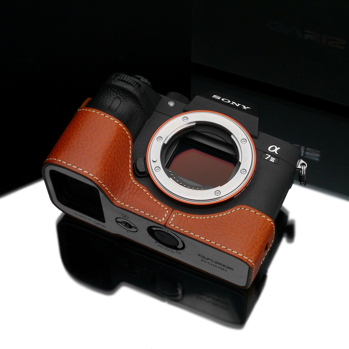 Gariz Camel Brown XS-CHA7M3CMO Genuine Leather Half Case for Sony A7RIII/Sony A7III
