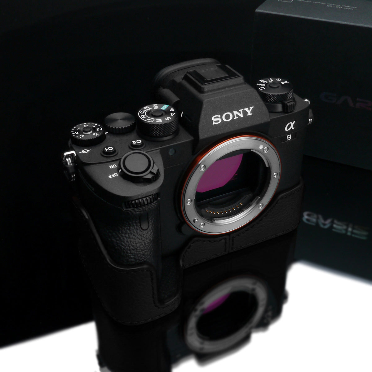 Gariz Black XS-CHA9IIBK Genuine Leather Half Case for Sony A9II