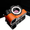Gariz Orange Leather Camera Half Case XS-CHA9OR for Sony Alpha A7III A7RIII A9 ILCE-9