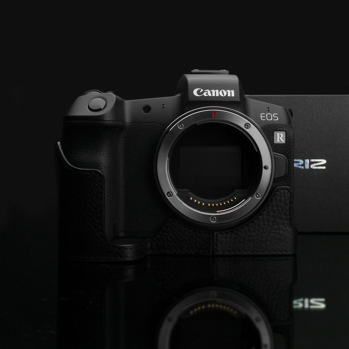 Gariz XS-CHEOSRBK Black Leather Camera Half Case for Canon EOS R