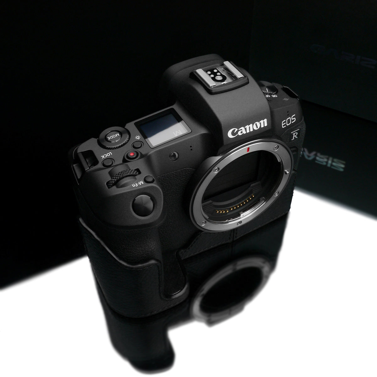 Gariz XS-CHEOSRBK Black Leather Camera Half Case for Canon EOS R