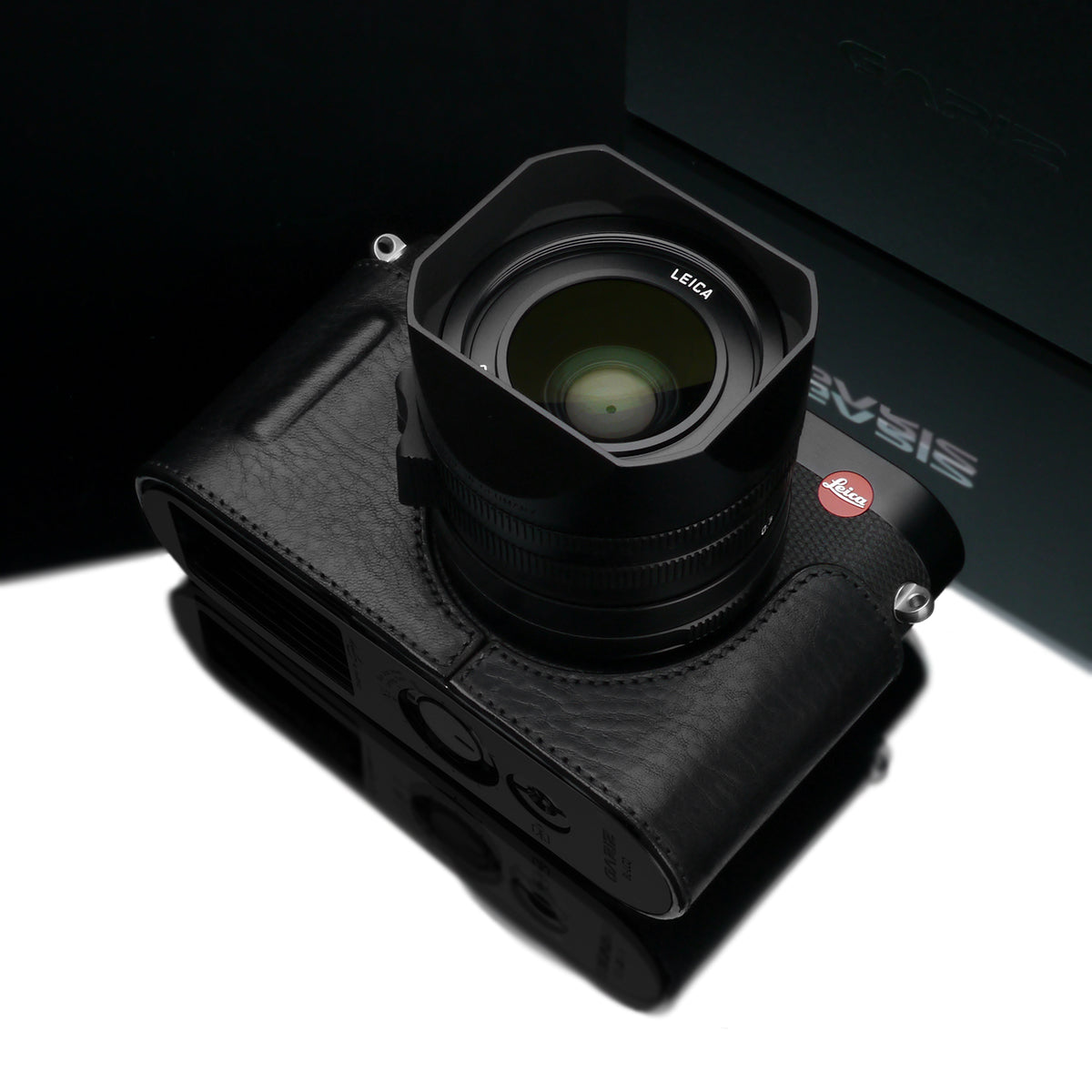 Gariz Black Leather Camera Half Case BL-LCQBK for Leica Q & Q-P