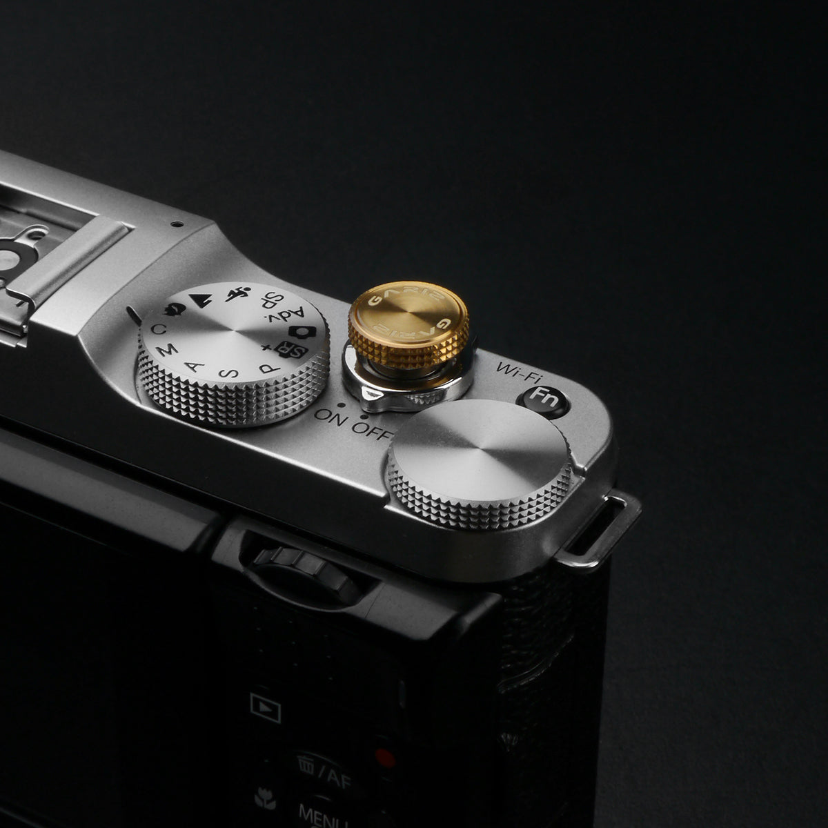 Gariz Sticker type Soft Shutter Button Gold XA-SB6 for Sony Fuji Canon