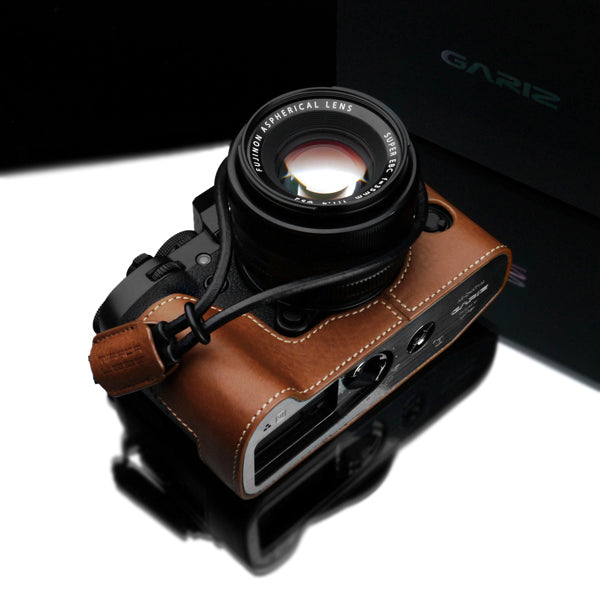 Gariz Camel Genuine Leather Mirrorless Camera Wrist Strap XS-WBL11