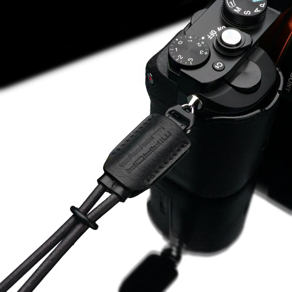 Gariz Black Genuine Leather Mirrorless Camera Wrist Strap XS-WBL6