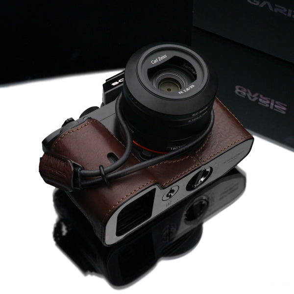 Gariz Brown Genuine Leather Mirrorless Camera Wrist Strap XS-WBL7