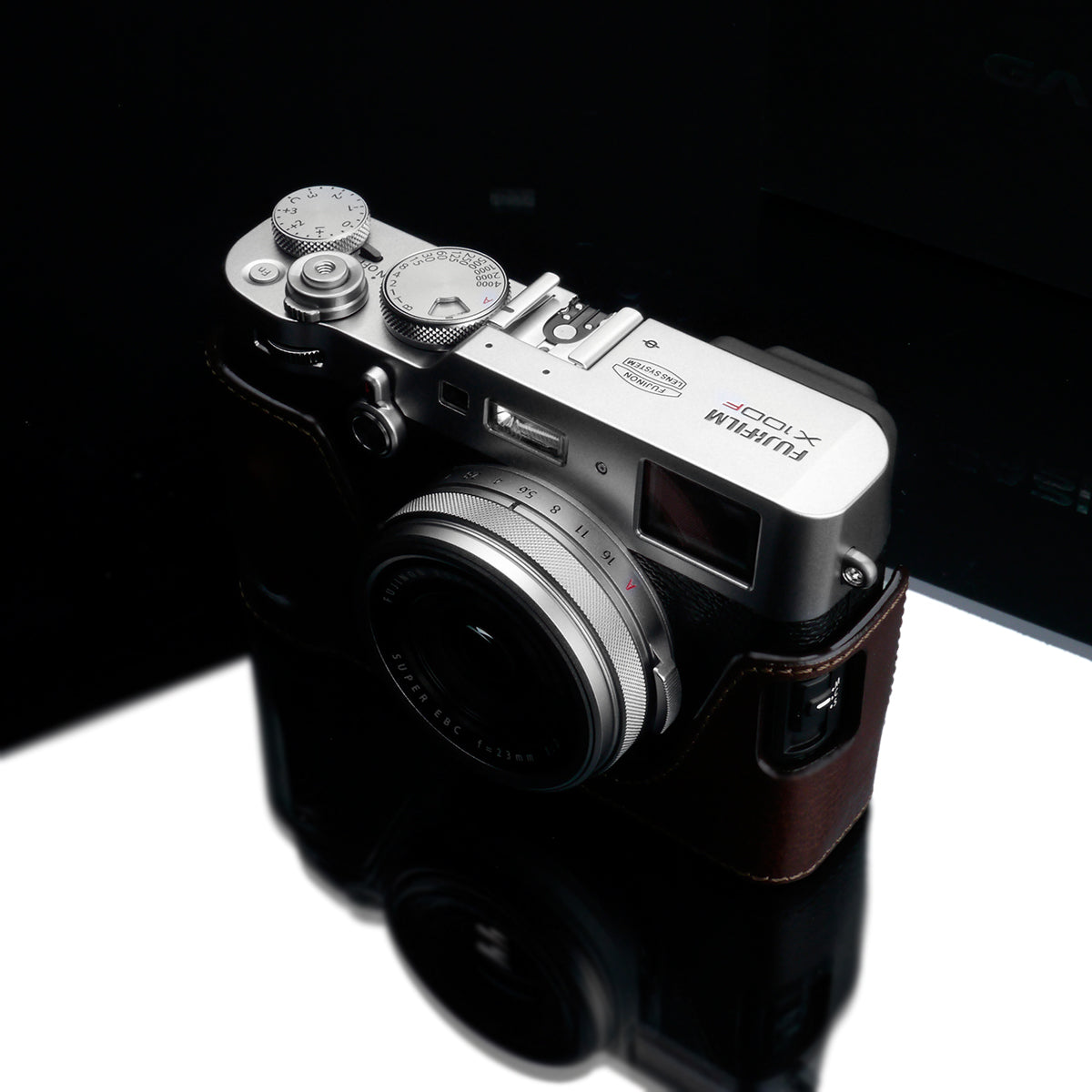 Gariz HG-X100FBR Brown Leather Camera Half Case for Fujifilm Fuji X100F