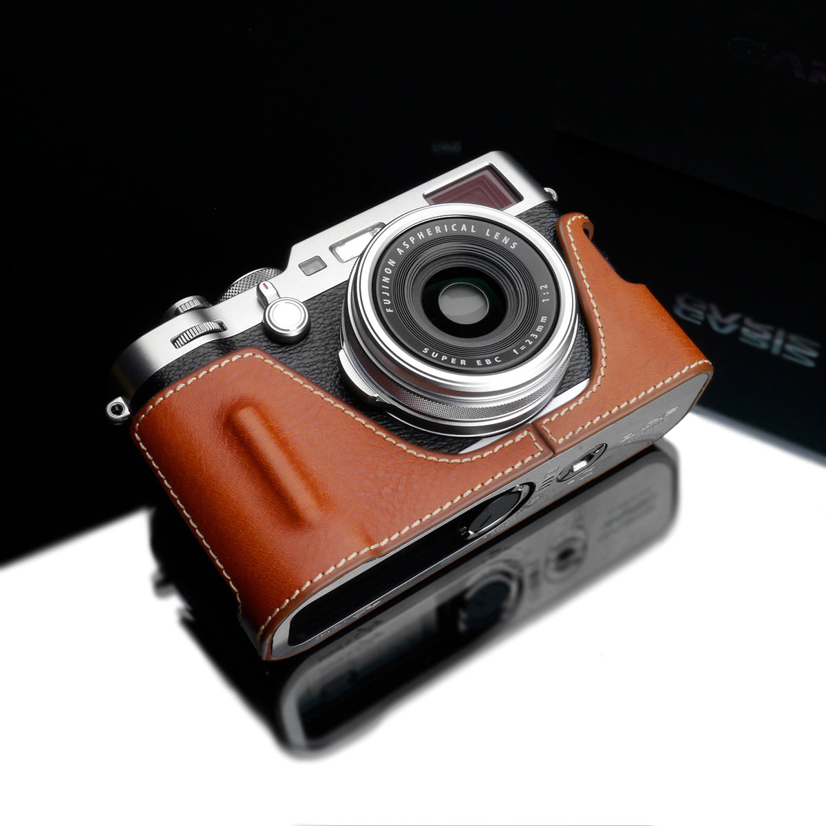 Gariz HG-X100FCM Camel Leather Camera Half Case for Fujifilm Fuji X100F