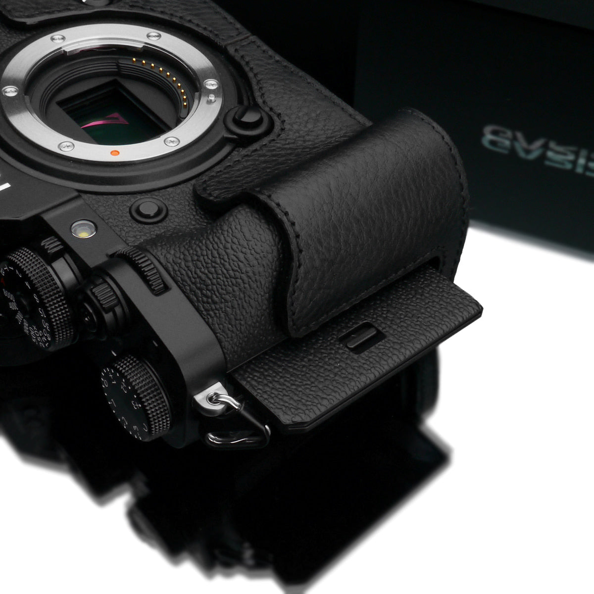 Gariz XS-CHXT4BK Black Leather Camera Half Case for Fujifilm X-T4