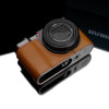 Gariz XS-CHZS110LB Leather Camera Half Case Light Brown for Panasonic Lumix ZS110