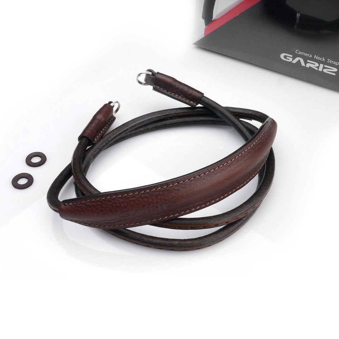 Gariz XS-CSNSBR Small Size 80cm Genuine Leather Camera Neck Strap for